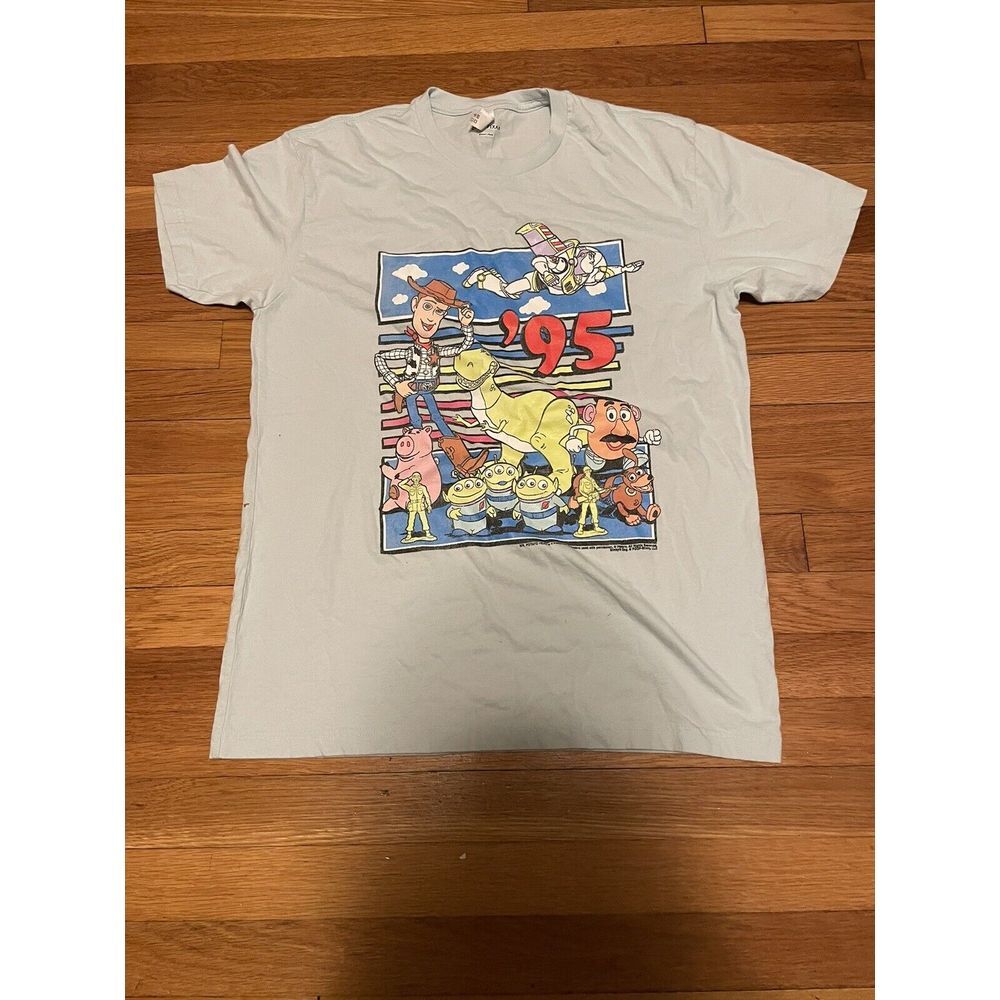 Disney Pixar Toy Story 95‎ Light Blue Mens Shirt Size Large